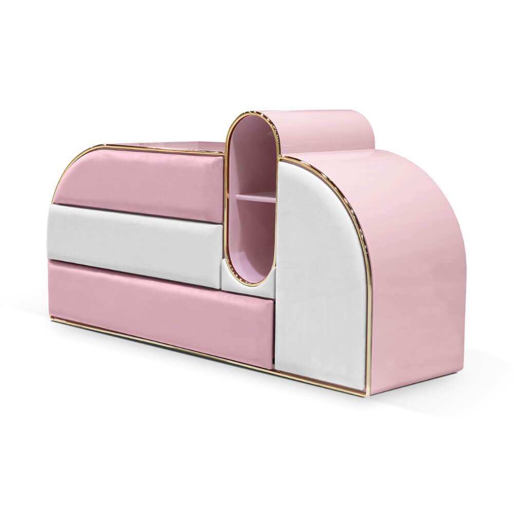 Circu Gold Plated Bubble Gum 3 Drawers Chest