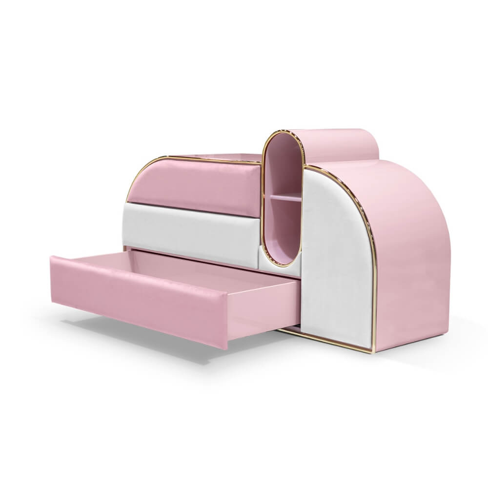 Circu Gold Plated Bubble Gum 3 Drawers Chest