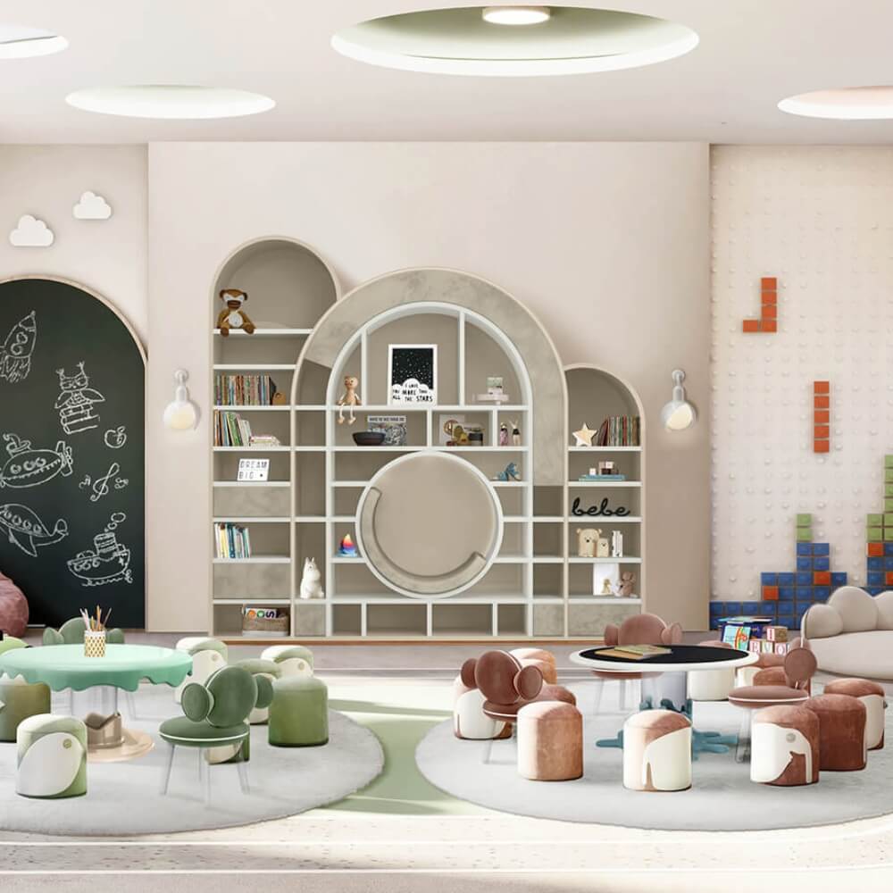 Circu Bubble Gum Bookshelf and Reading Nook