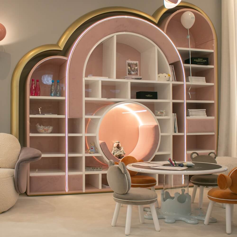 Circu Bubble Gum Bookshelf and Reading Nook