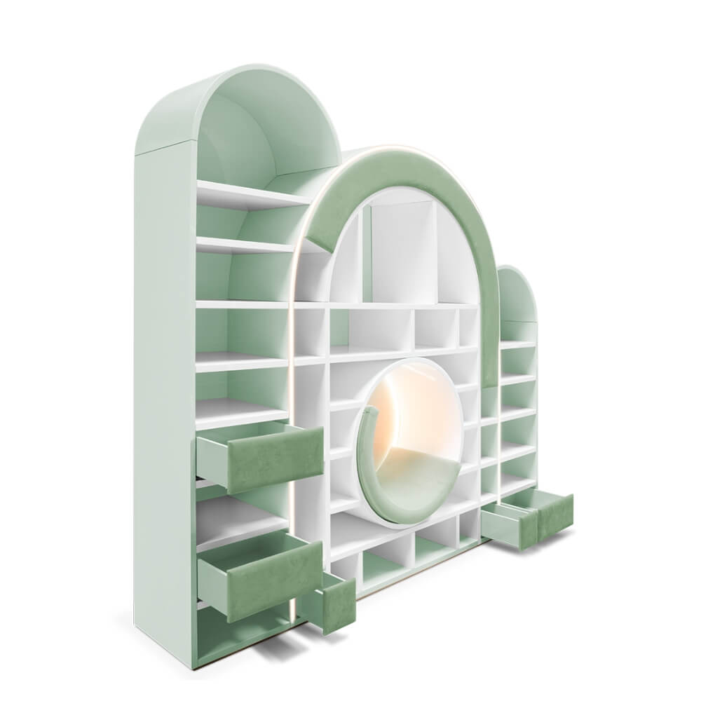 Circu Bubble Gum Bookshelf and Reading Nook