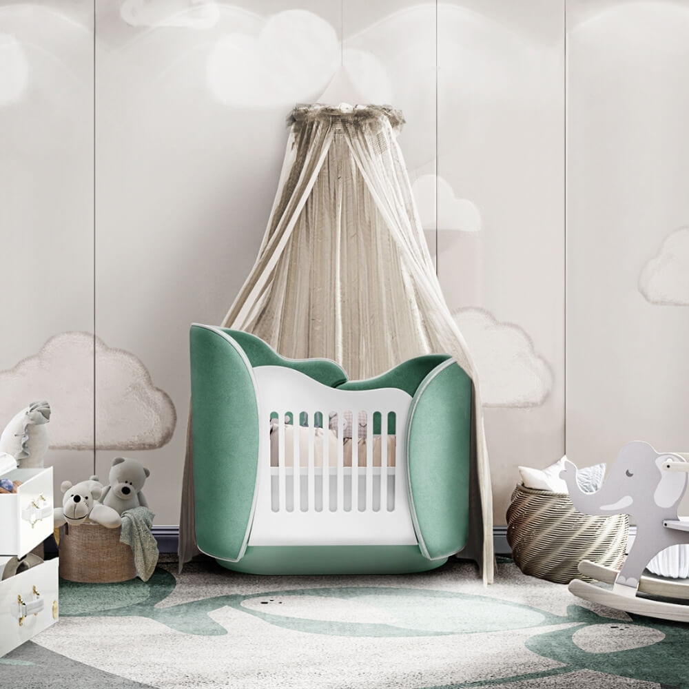 Circu Luxury Cloud Cot - Beauty Green