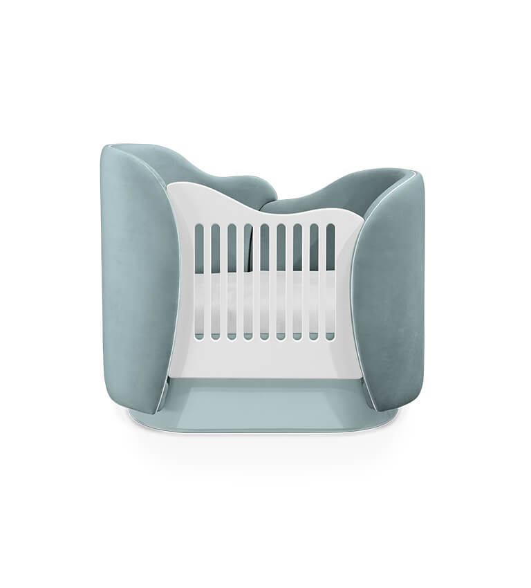 Circu Luxury Cloud Cot - Paris Light Blue