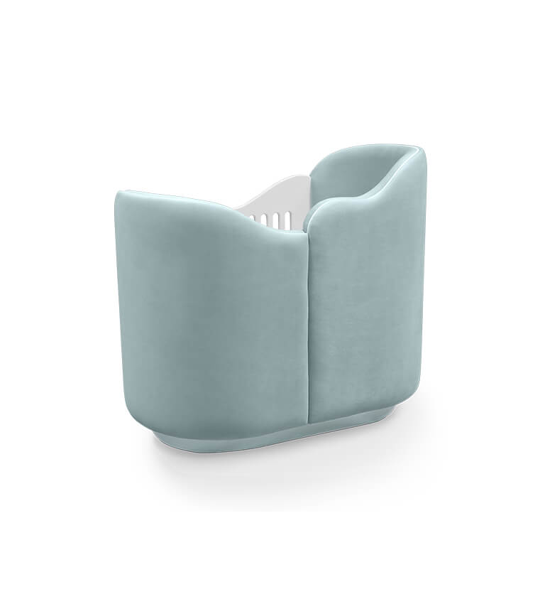 Circu Luxury Cloud Cot - Paris Light Blue