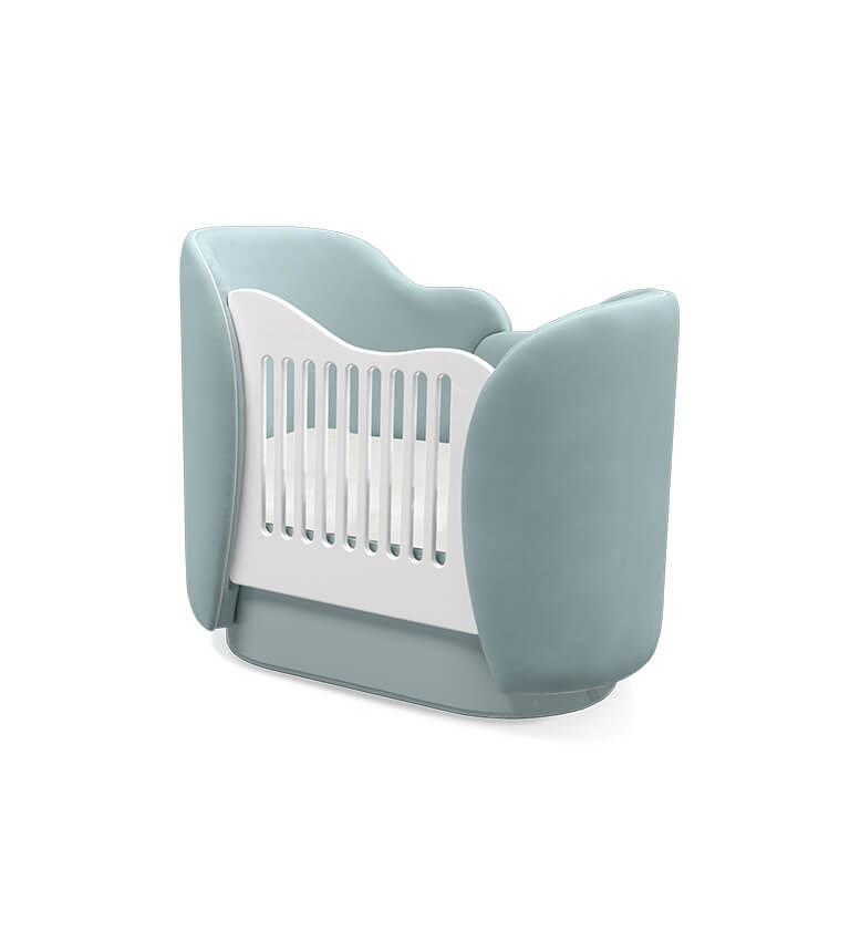 Circu Luxury Cloud Cot - Paris Light Blue