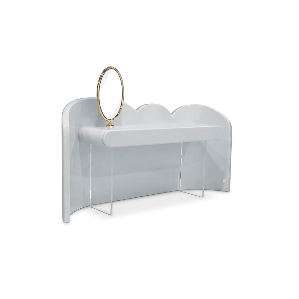 Circu Gold Plated Cloud Vanity Console Dressing Table