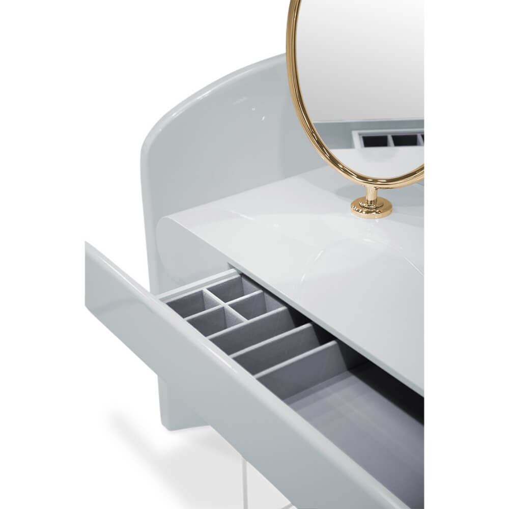 Circu Gold Plated Cloud Vanity Console Dressing Table
