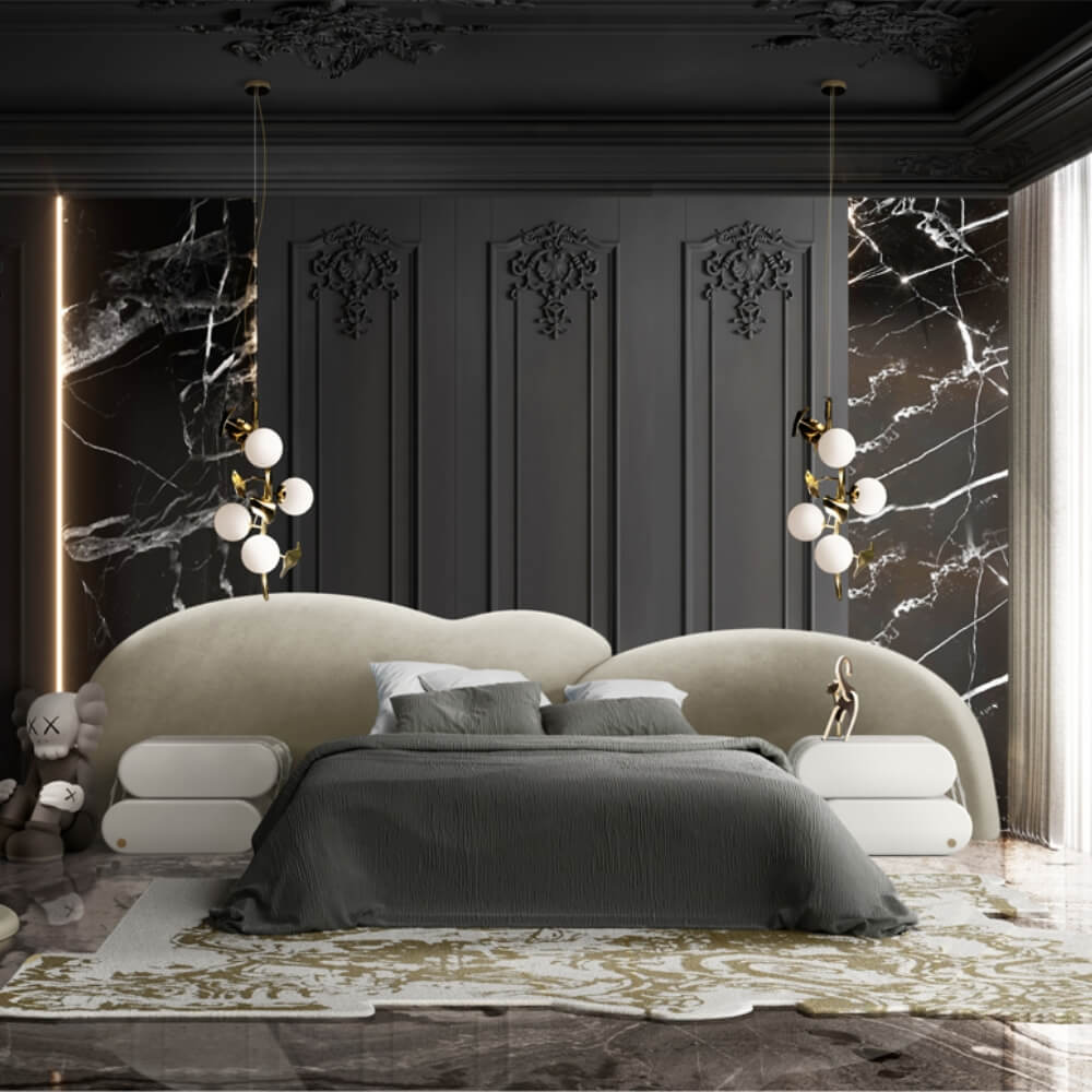 Circu Cloud II Velvet Double Bed