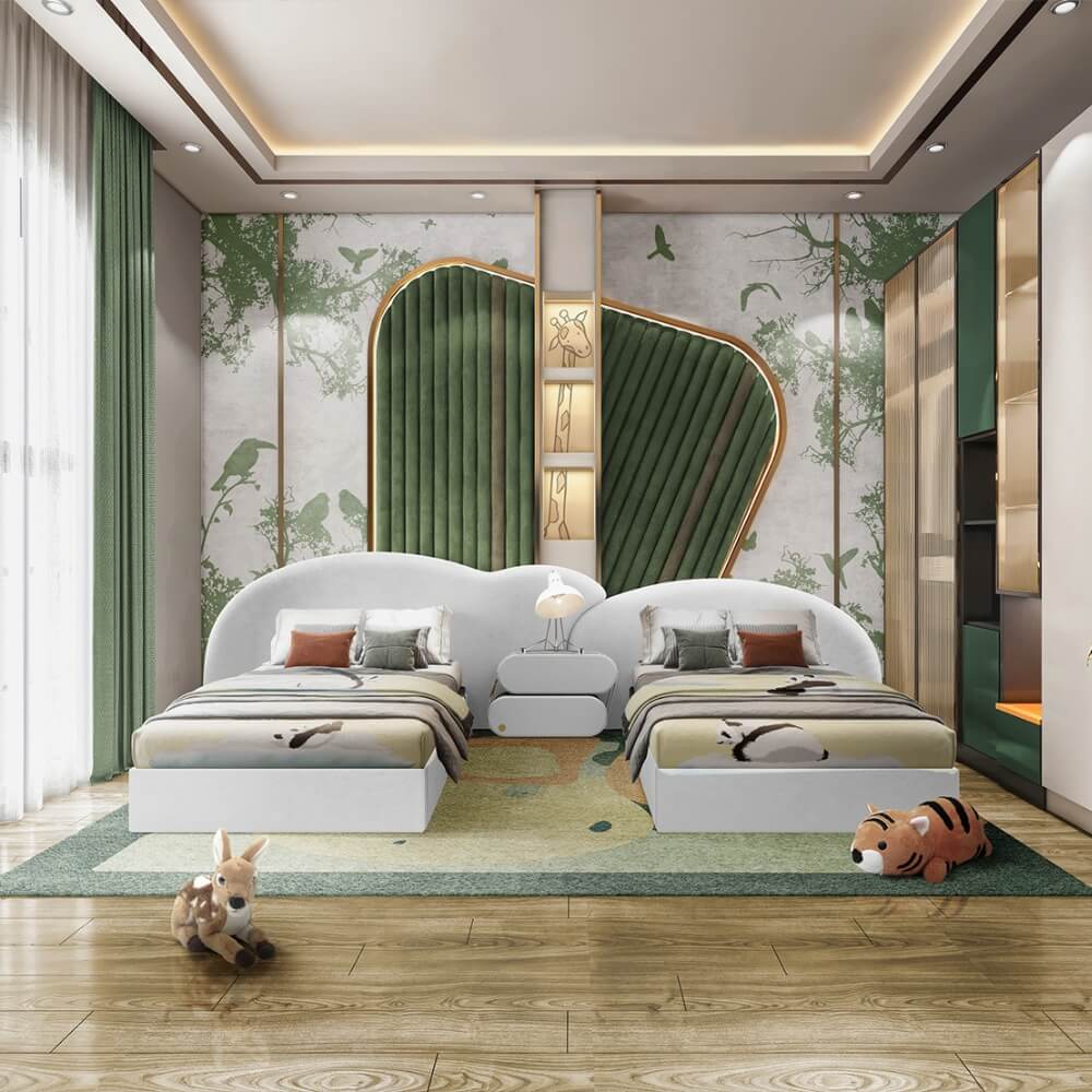 Circu Cloud II Velvet Double Bed – Kidsorium