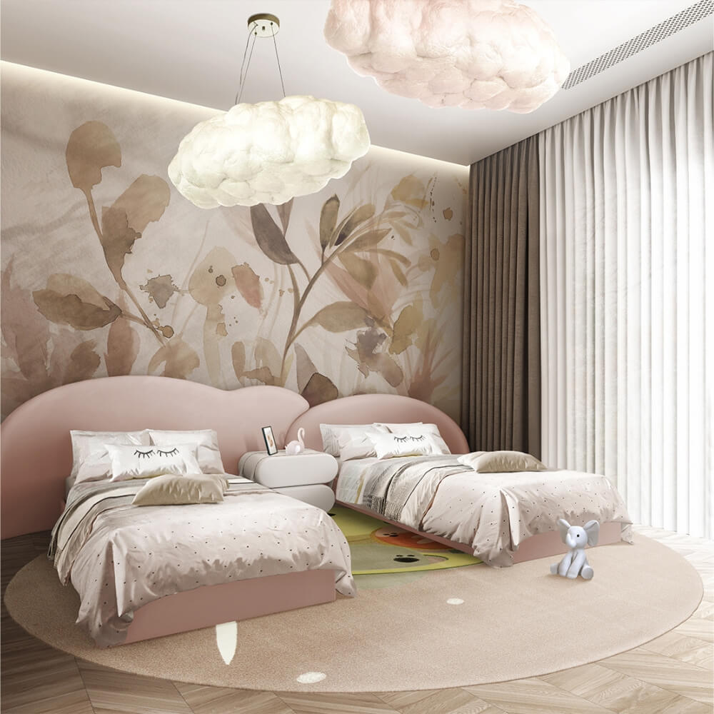 Circu Cloud II Velvet Double Bed