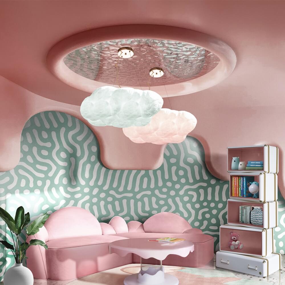 Circu Gold Plated Cloud Suspension Light LARGE