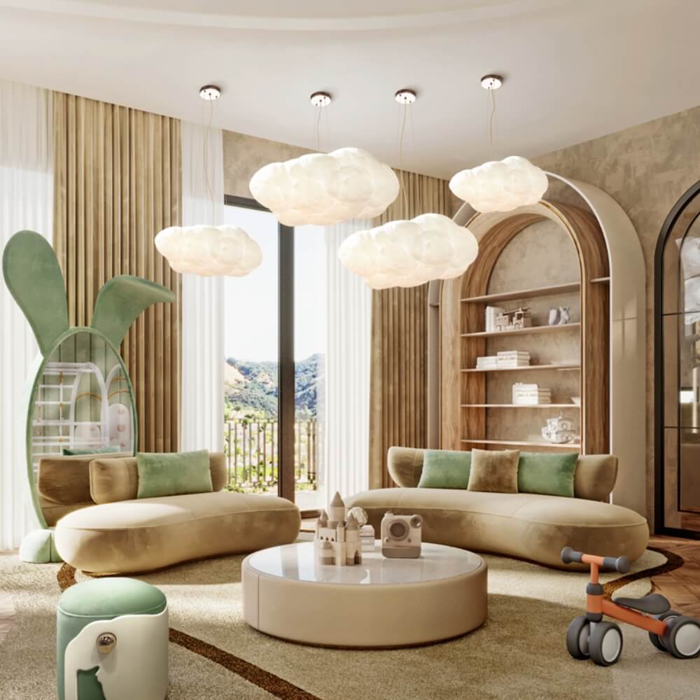 Circu Gold Plated Cloud Suspension Light LARGE