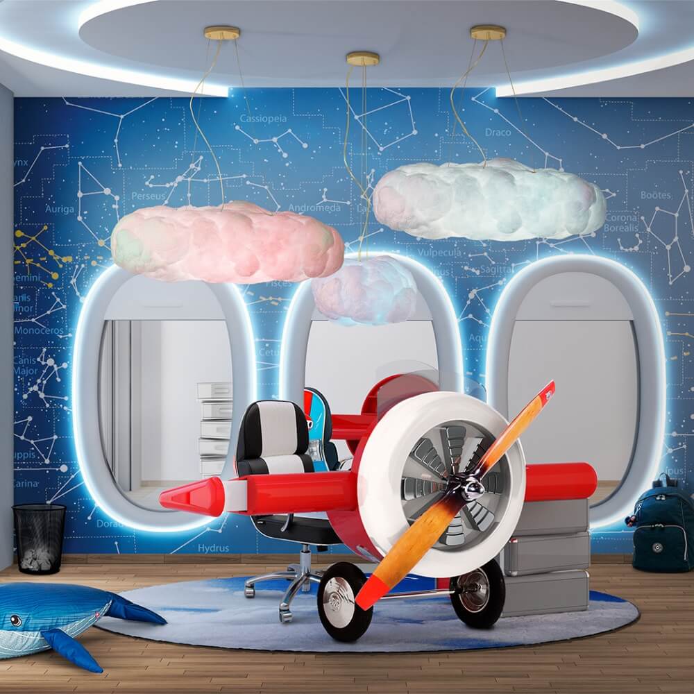 Circu Gold Plated Cloud Suspension Light SMALL
