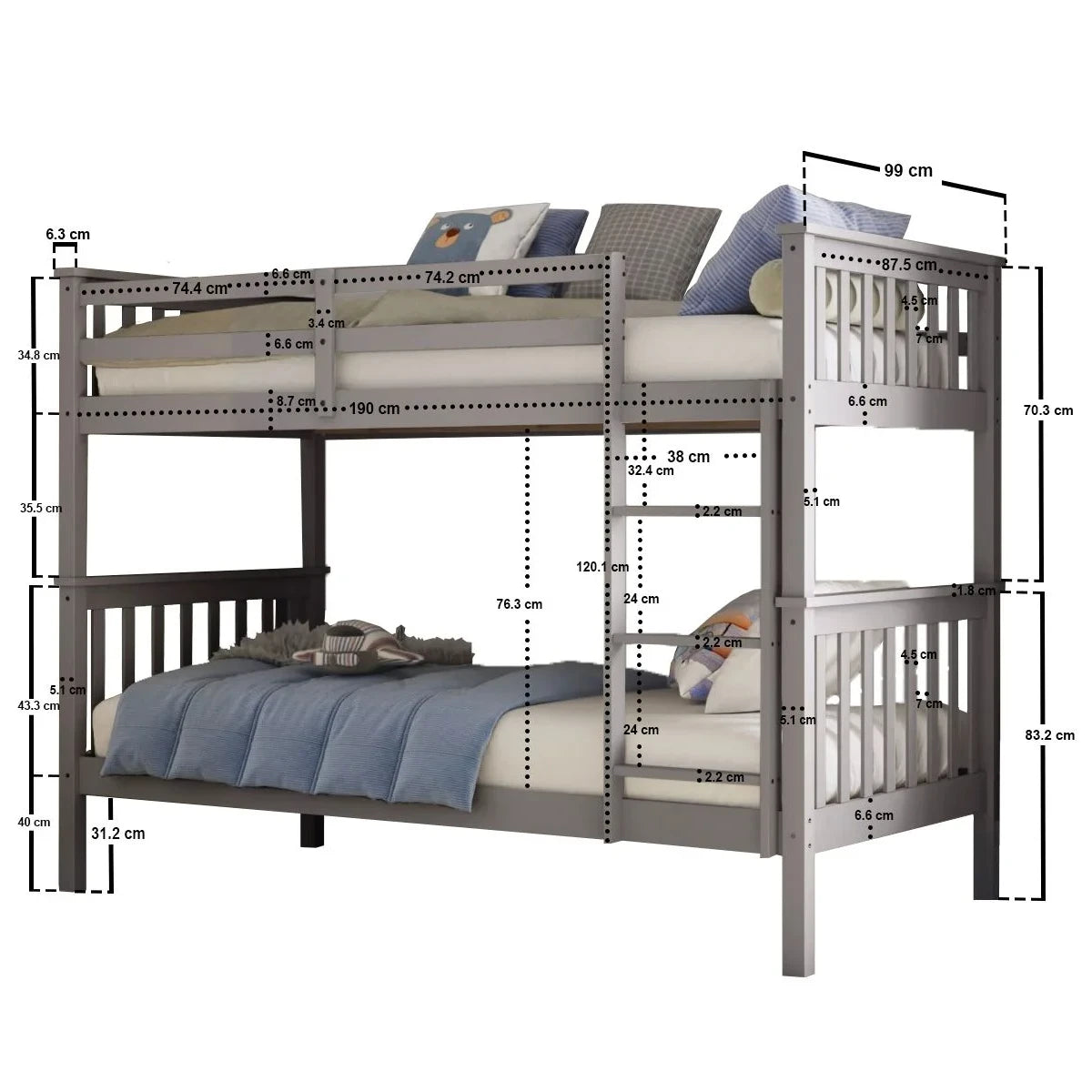 Lexi Detachable Bunk Bed