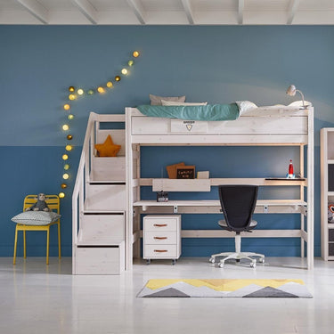 LIFETIME Kidsrooms High Sleeper Desk Bed with Steps