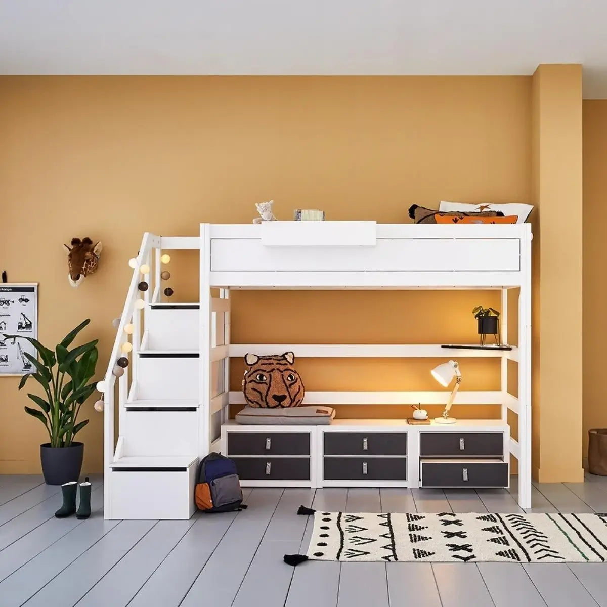 LIFETIME Kidsrooms High Sleeper with Steps