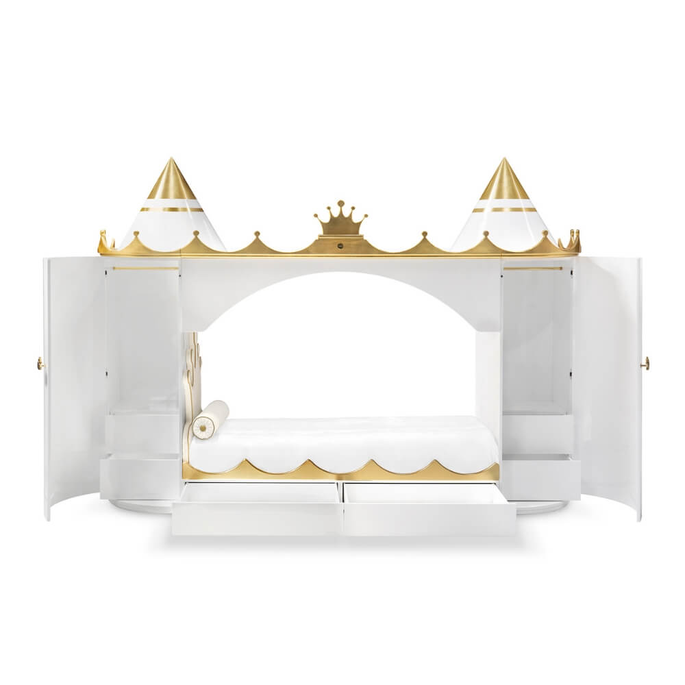 Circu Kings & Queens Castle Bed - Gold Plated