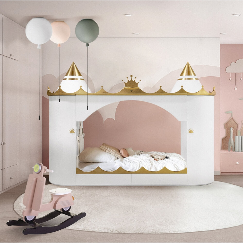 Circu Kings & Queens Castle Bed - Gold Plated