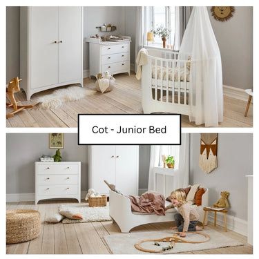 Leander Classic Cot Bed with Junior Kit – White