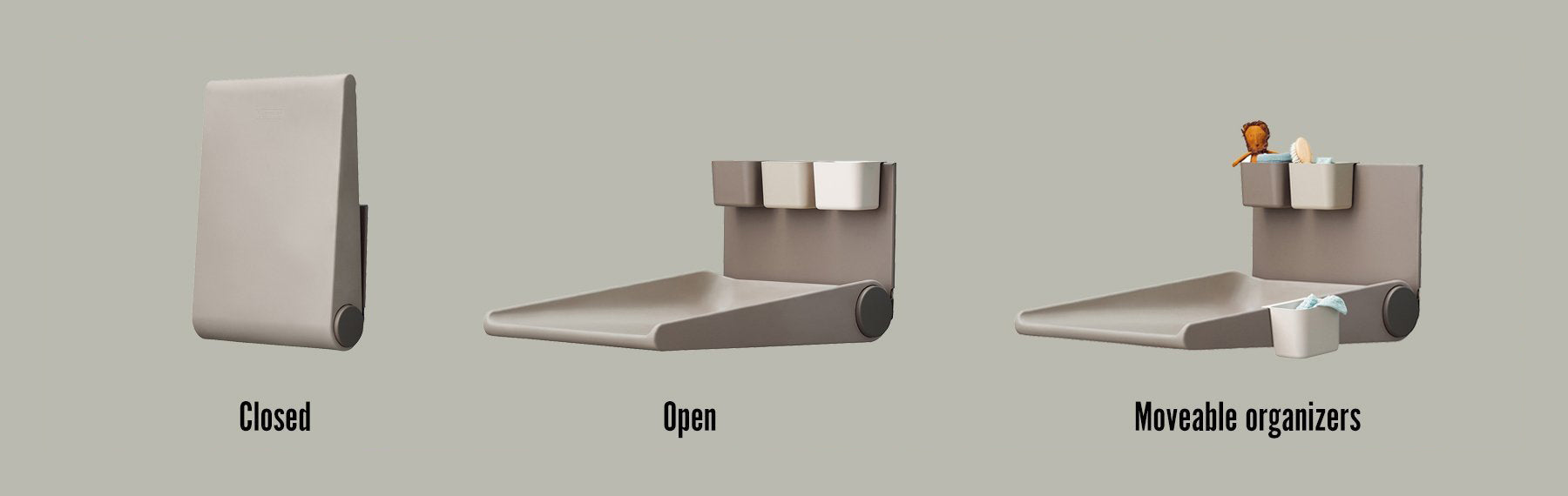 Leander Wally Wall Mounted Changing Table in Cappuccino