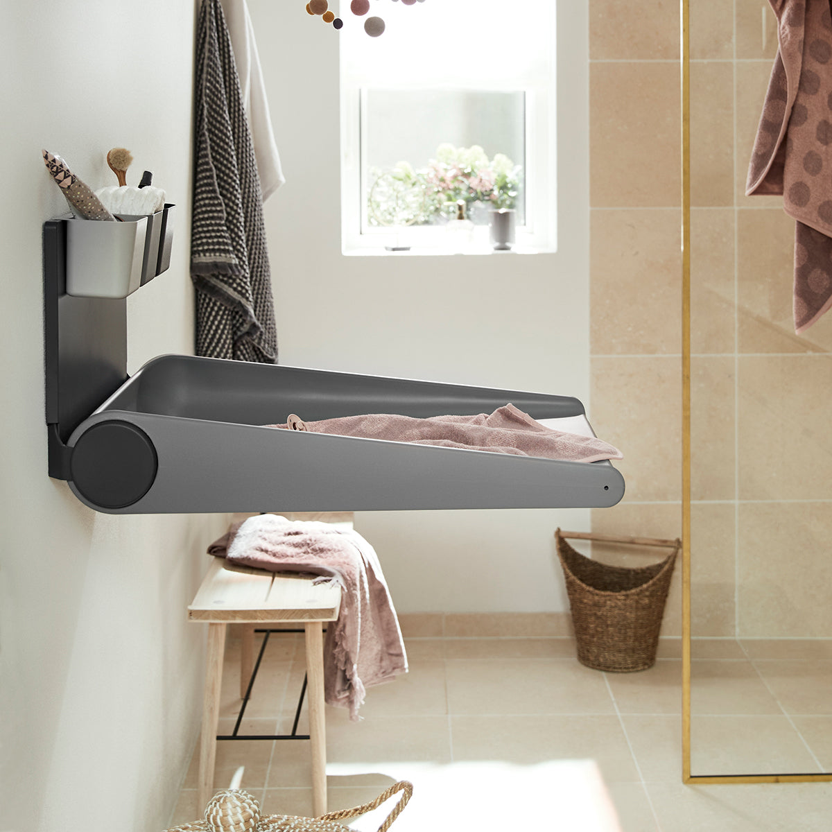 Leander Wally Wall Mounted Changing Table in Grey