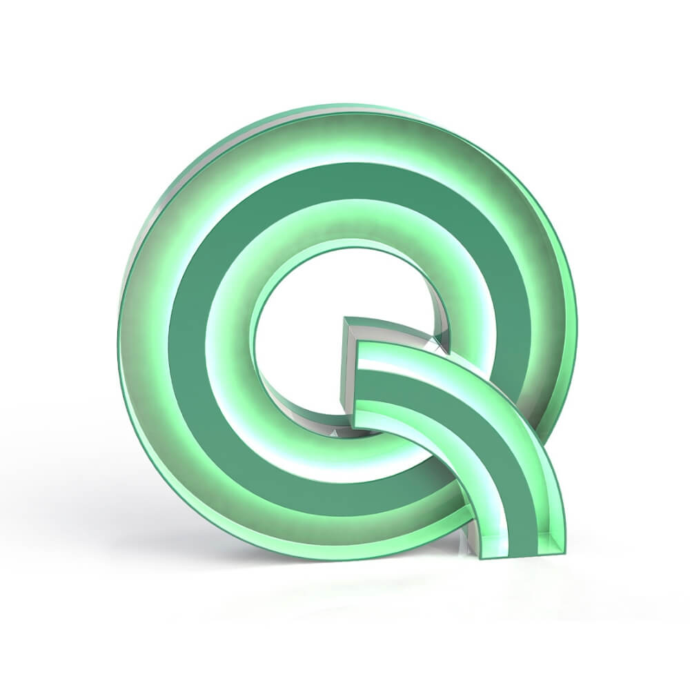 Circu Letter Q Graphic Floor Lamp