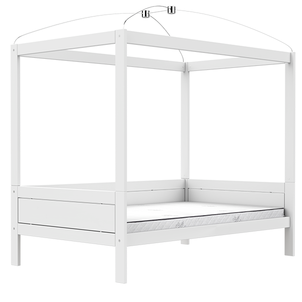 LIFETIME Kidsrooms Small Double Four Poster Canopy Bed