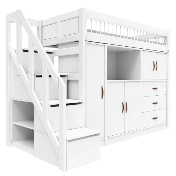 LIFETIME Kidsrooms High Sleeper Bed incl Storage Drawers - Breeze