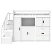 LIFETIME Kidsrooms High Sleeper Bed incl Storage Drawers - Breeze