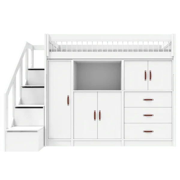 LIFETIME Kidsrooms High Sleeper Bed incl Storage Drawers - Breeze