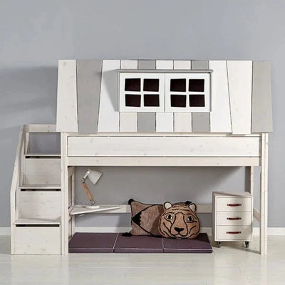 LIFETIME Kidsrooms Mid Sleeper Bed 128 cm with House - My Hangout
