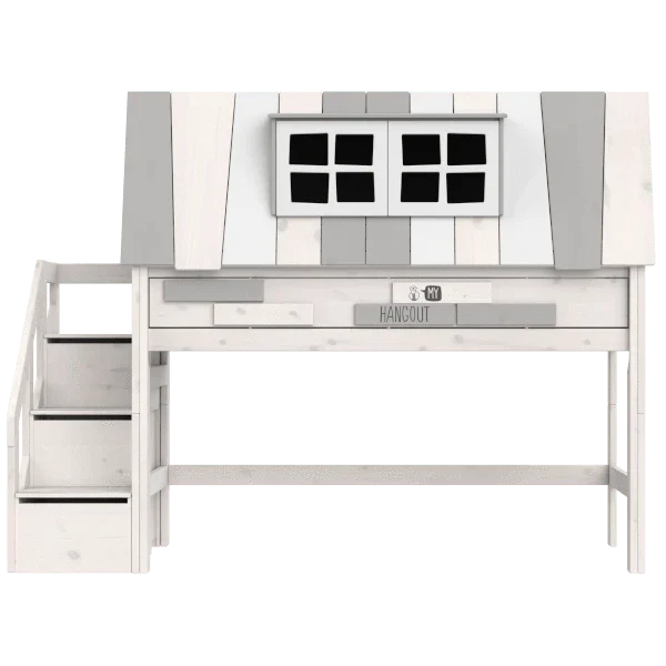 LIFETIME Kidsrooms Mid Sleeper Bed 128 cm with House - My Hangout