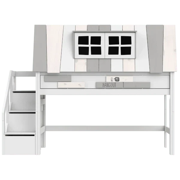 LIFETIME Kidsrooms Mid Sleeper Bed 128 cm with House - My Hangout