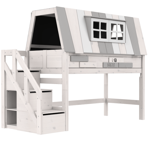 LIFETIME Kidsrooms Mid Sleeper Bed 128 cm with House - My Hangout