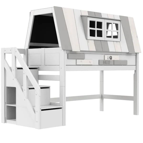 LIFETIME Kidsrooms Mid Sleeper Bed 128 cm with House - My Hangout