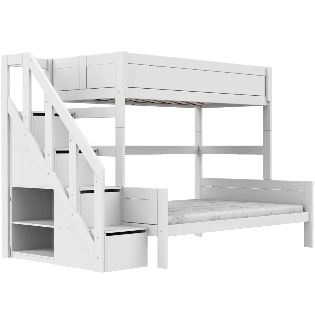 LIFETIME Kidsrooms Family Bunk Bed with Steps (2 Sizes)