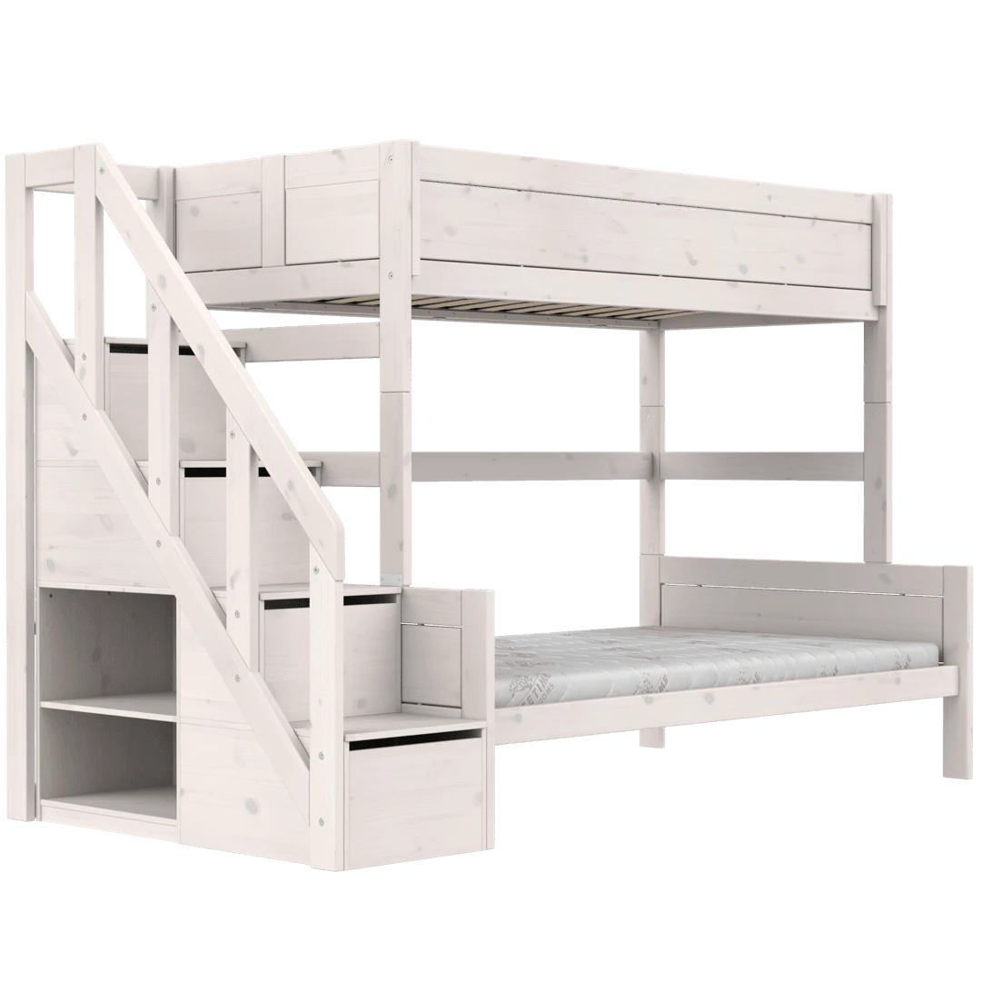 LIFETIME Kidsrooms Family Bunk Bed with Steps (2 Sizes)