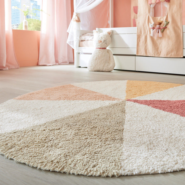 LIFETIME Kidsrooms Round Tufted Rug - Fairy Theatre