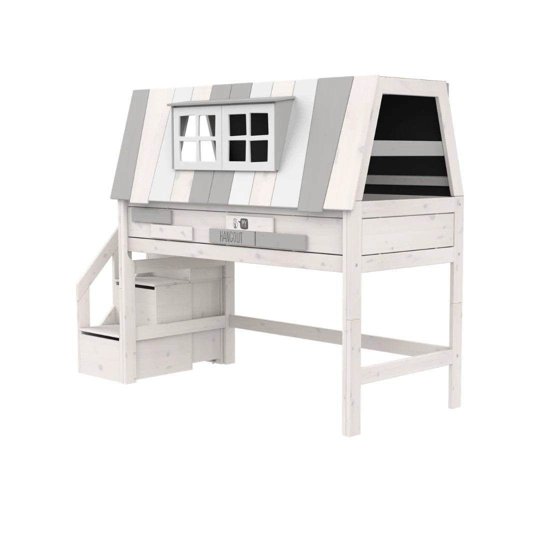 LIFETIME Kidsrooms My Hangout Mid Sleeper House Bed 128 cm