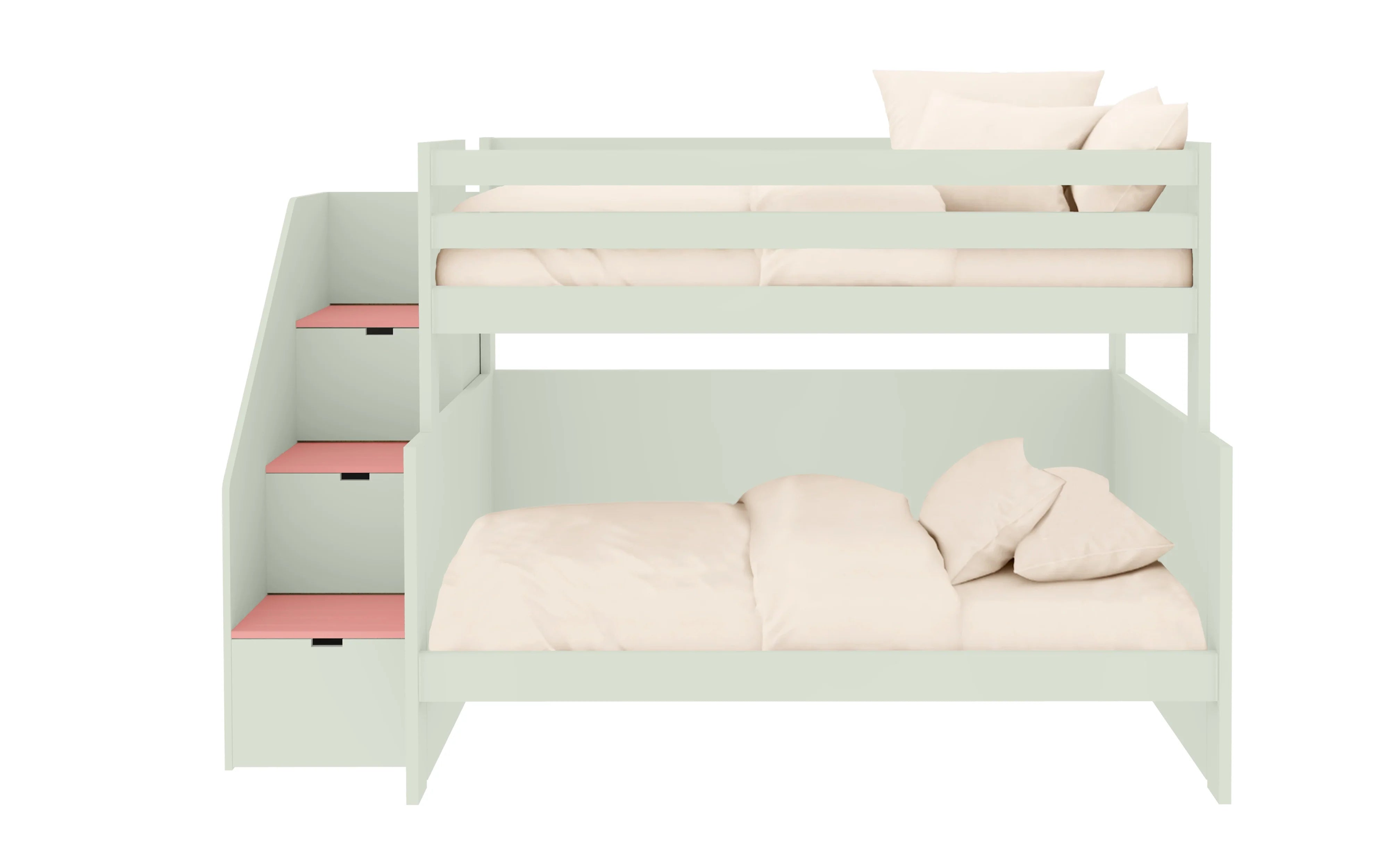 Muba Bunk Bed with Lower Small Double and Storage Steps