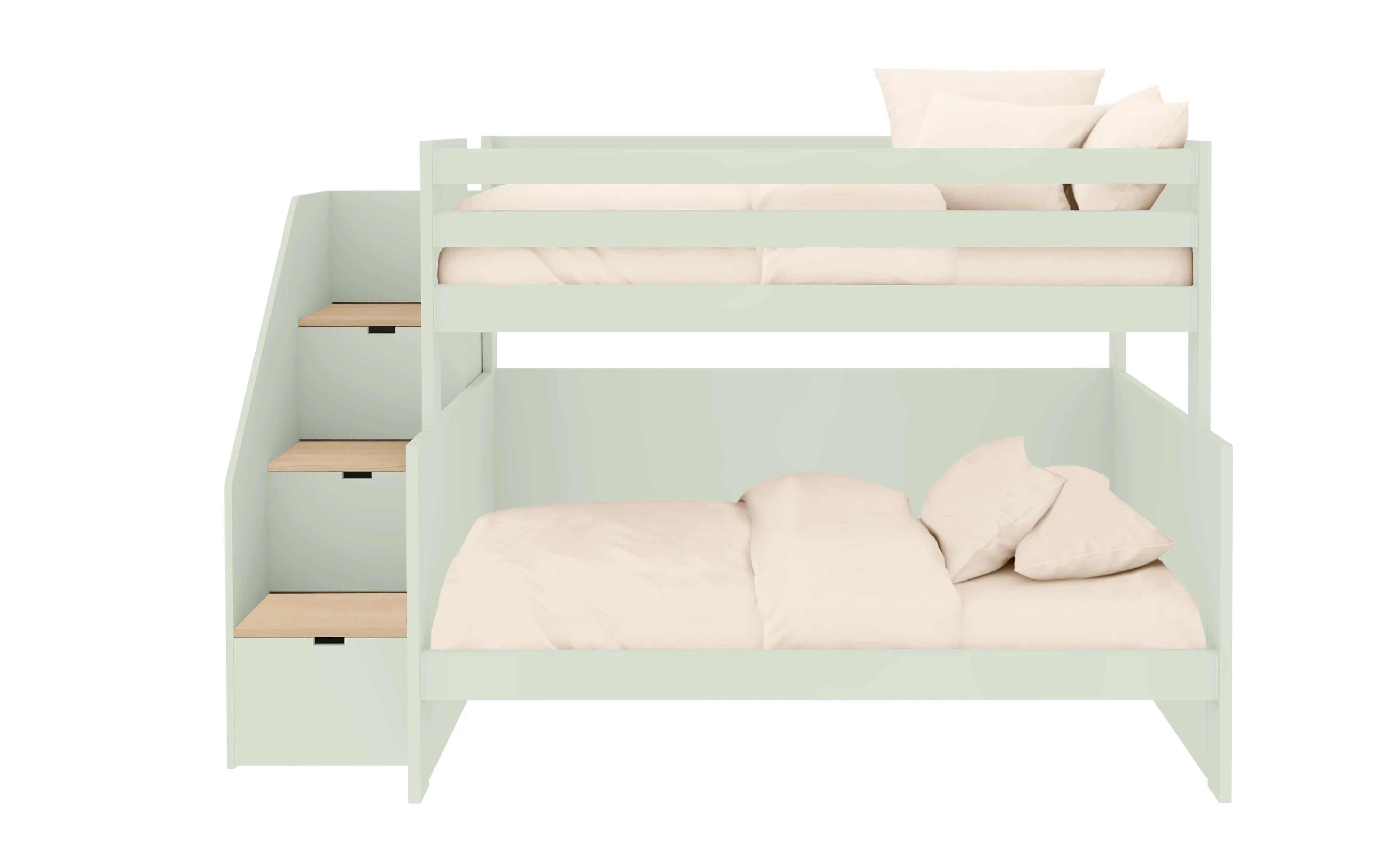 Muba Bunk Bed with Lower Small Double and Storage Steps