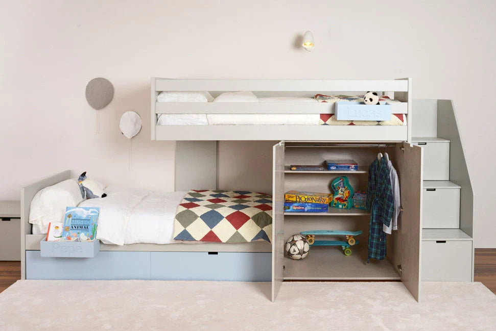 Muba Train Bunk Bed with Storage Steps