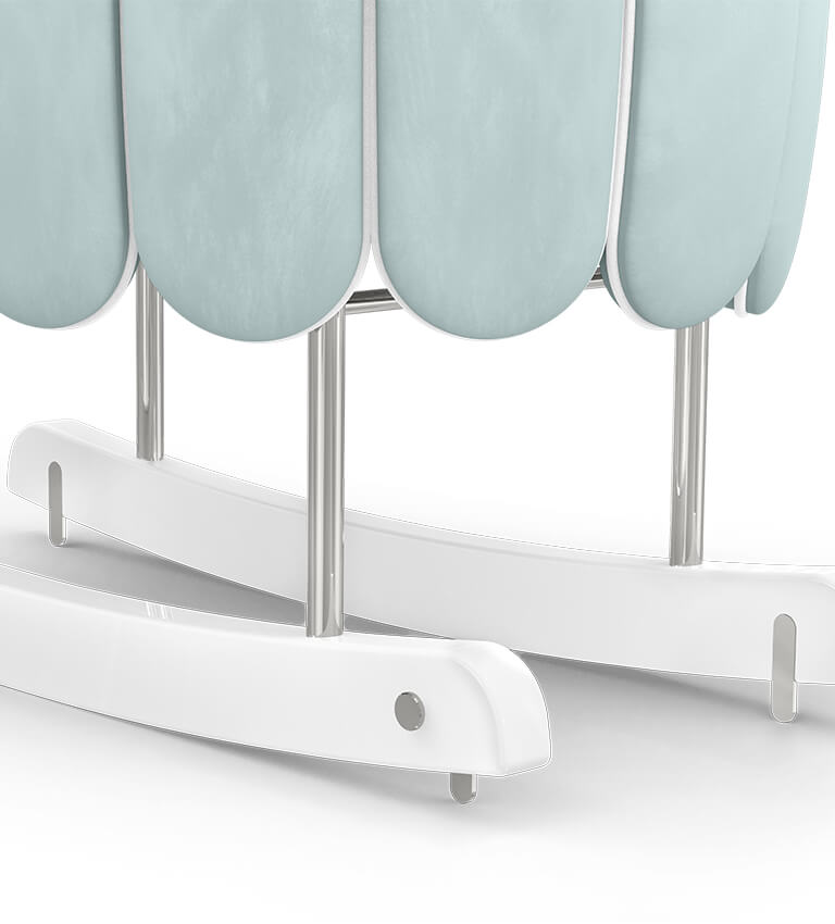 Circu Gold Plated Lotus Rocking Cot - Beauty Blue