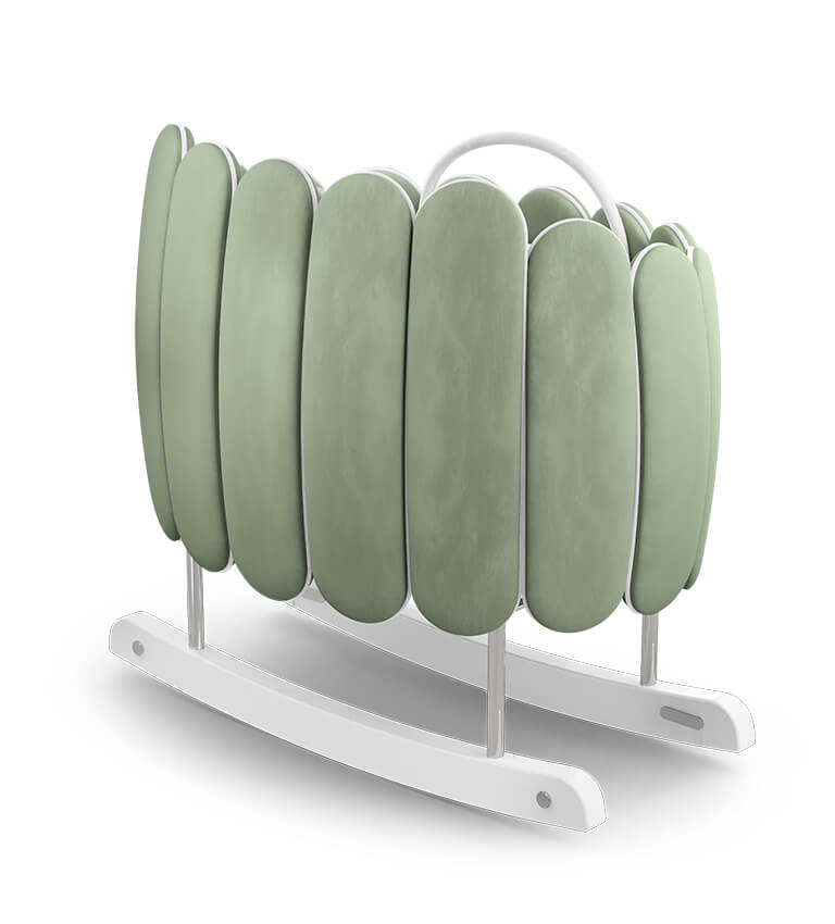 Circu Gold Plated Lotus Rocking Cot - Beauty Green