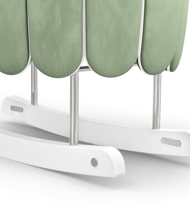 Circu Gold Plated Lotus Rocking Cot - Beauty Green