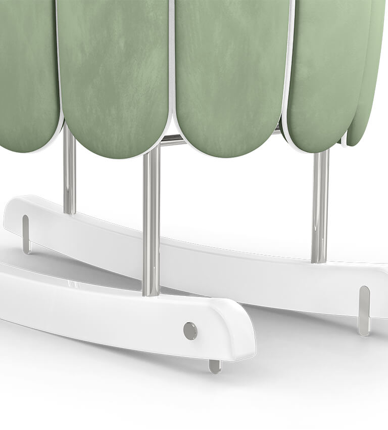 Circu Gold Plated Lotus Rocking Cot - Beauty Green