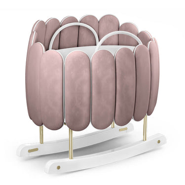 Circu Gold Plated Lotus Rocking Cot - Beauty Pink