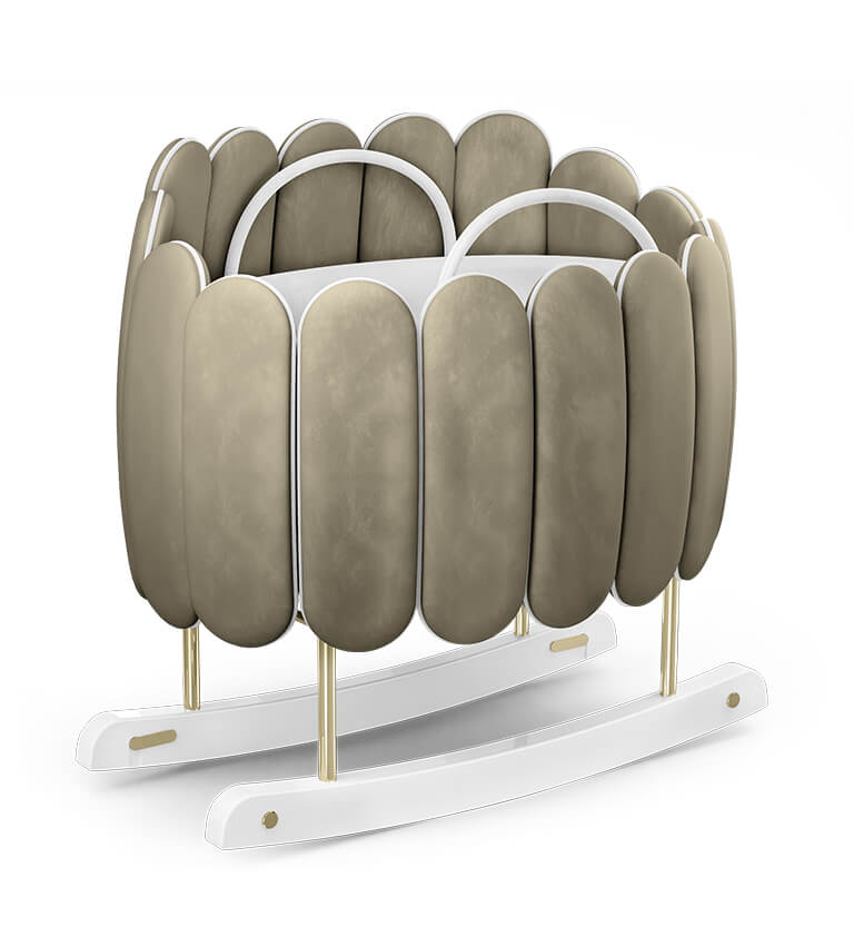Circu Gold Plated Lotus Rocking Cot - Paris Mouse