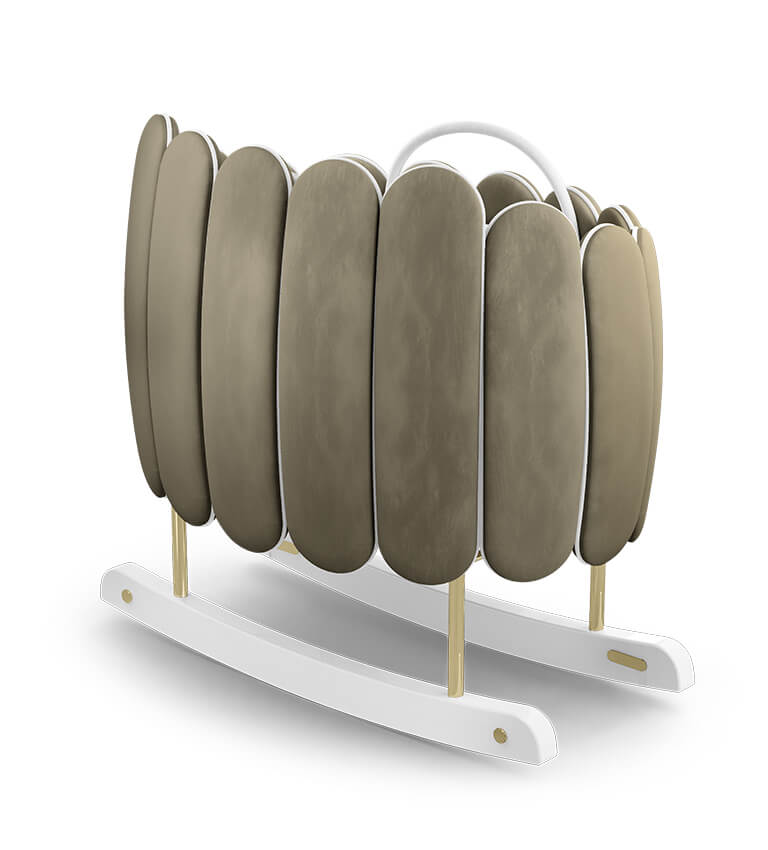 Circu Gold Plated Lotus Rocking Cot - Paris Mouse