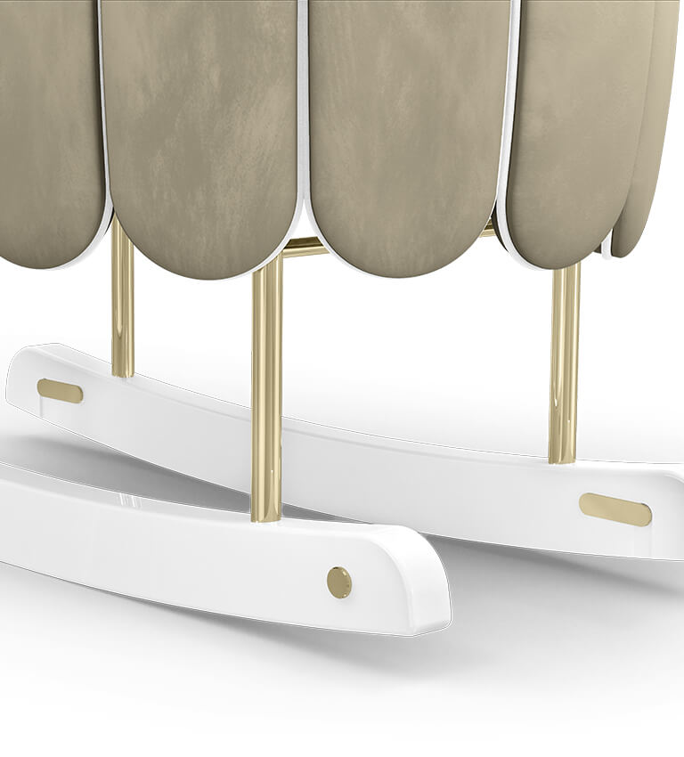 Circu Gold Plated Lotus Rocking Cot - Paris Mouse
